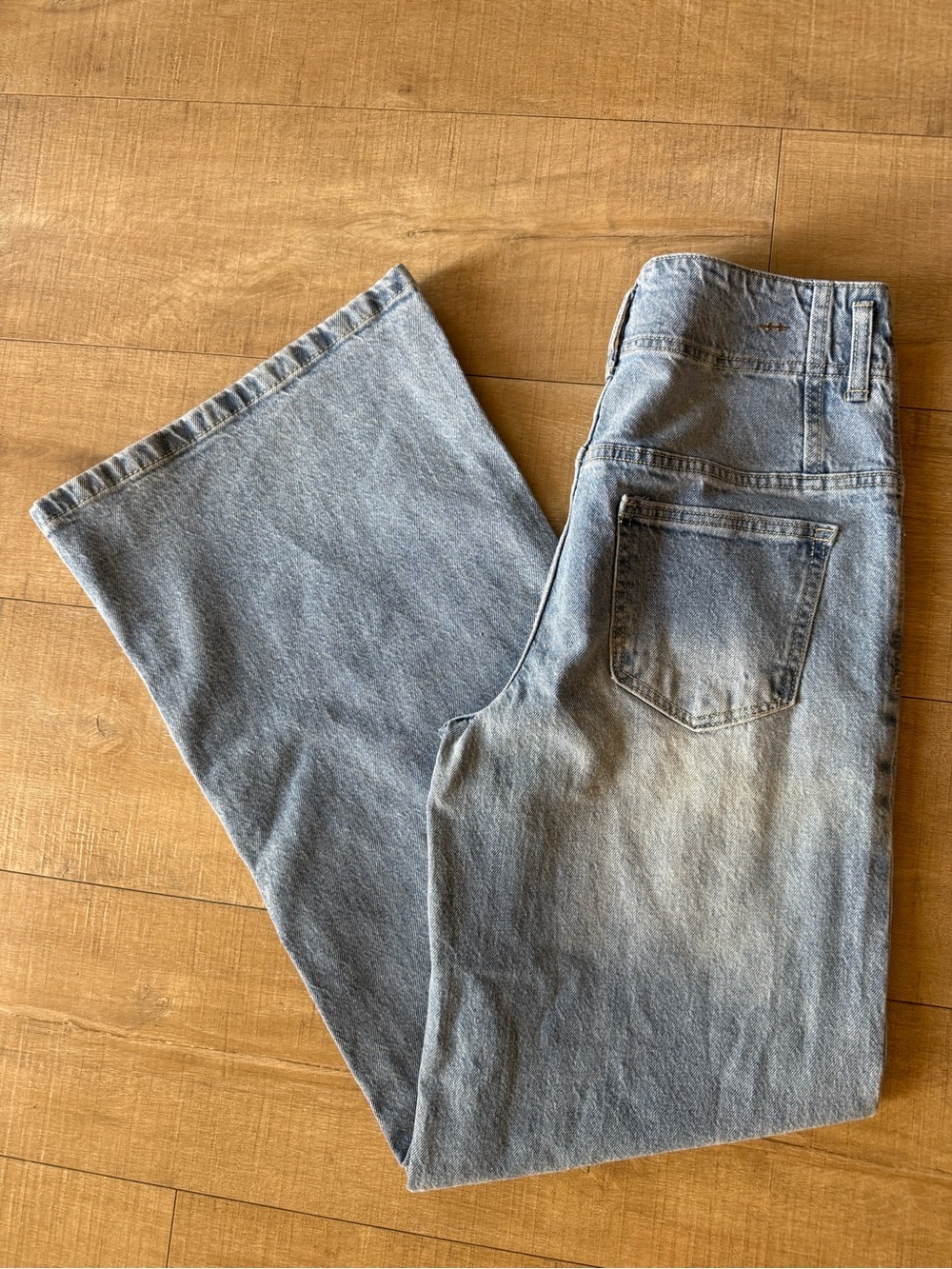 Habitual Emmette Jeans Womens 2/26 Light Wash High Rise Wide Leg Stretch Denim